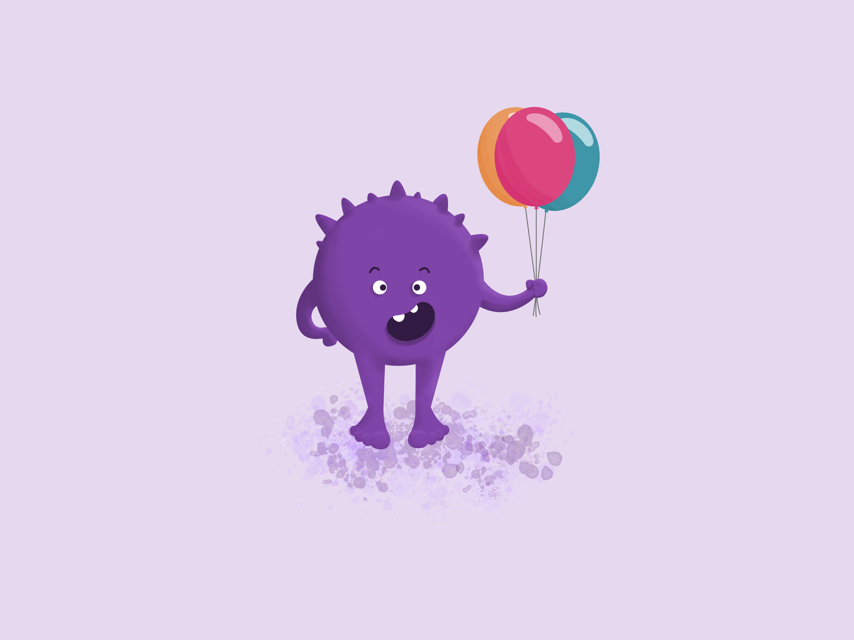 Purple Birthday monster